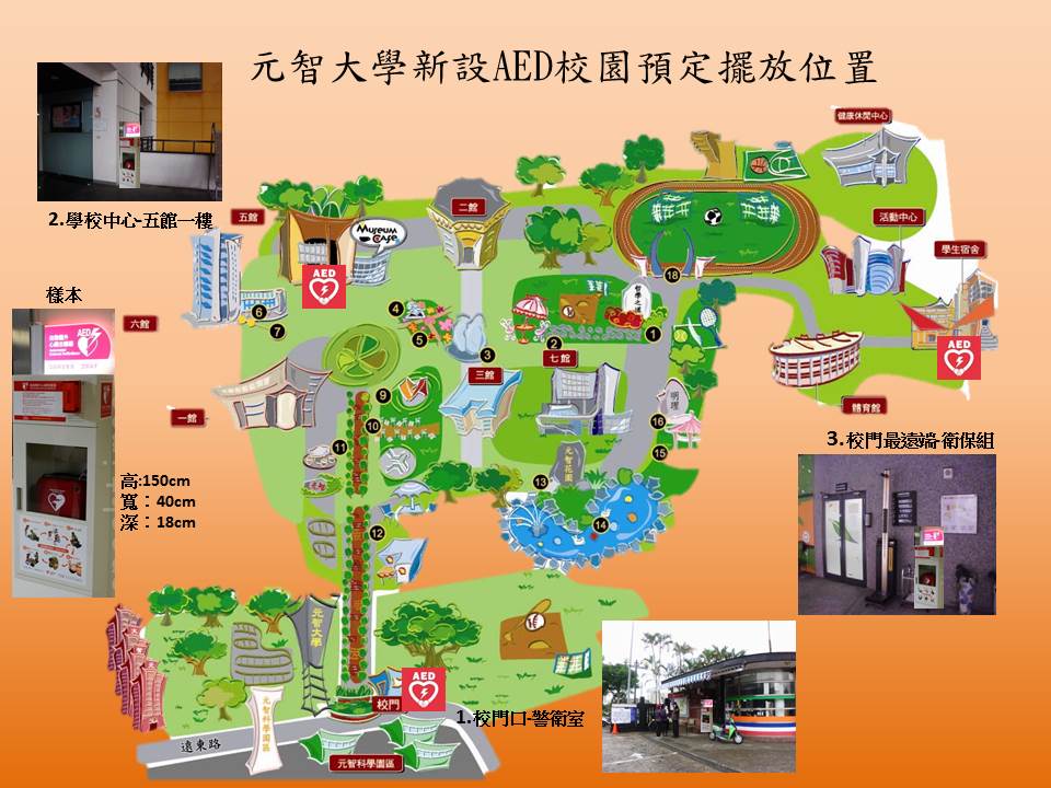 元智AED設置模擬圖