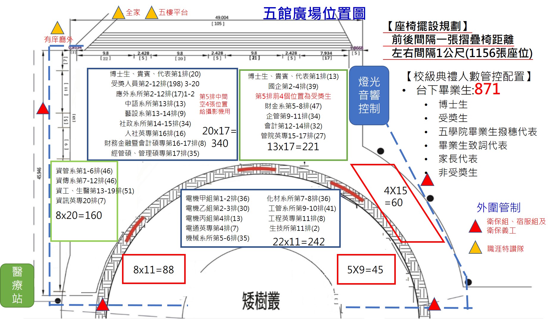 2022畢業典禮主會場平面圖1110521