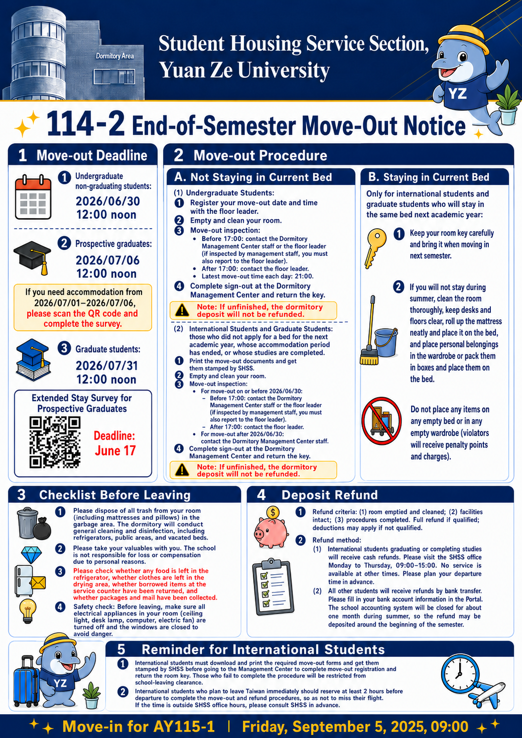 [SHSS Announcement] 114-2 End-of-Semester Move-out Notice