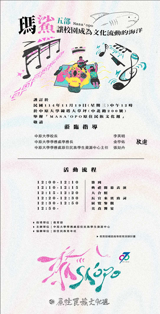 114中原原民周流程
