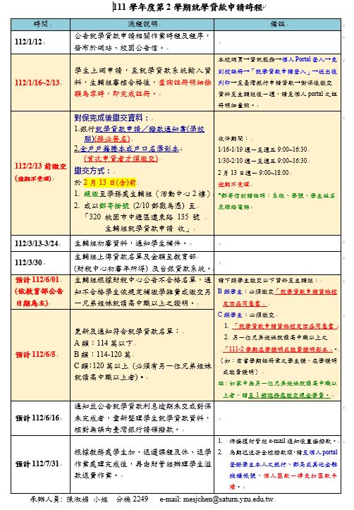 1112就學貸款申請時程公告版