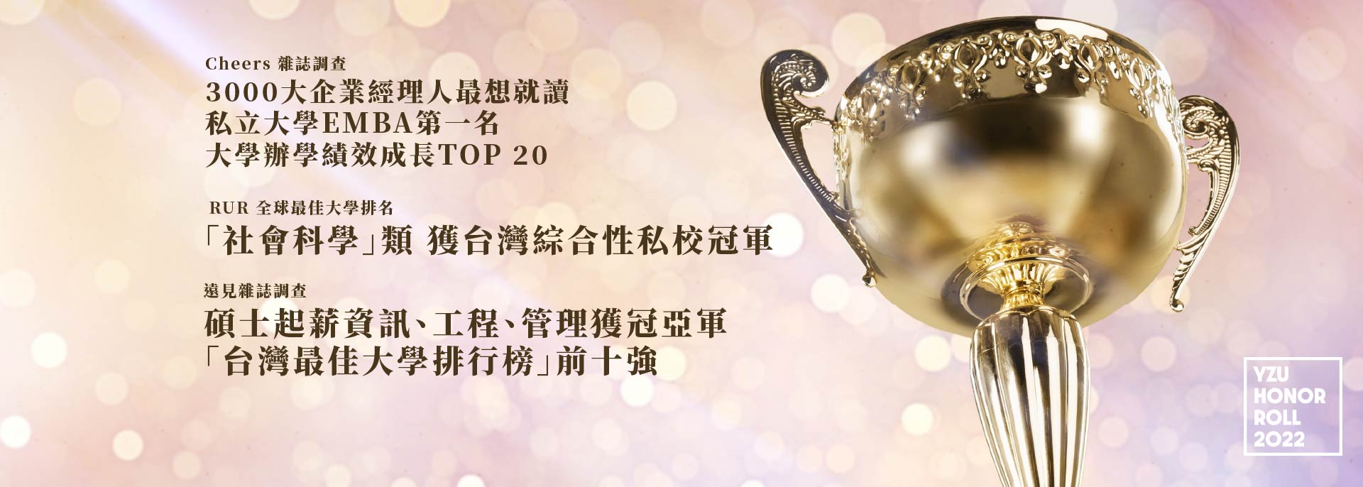 YZU Honor Roll|元智榮譽榜